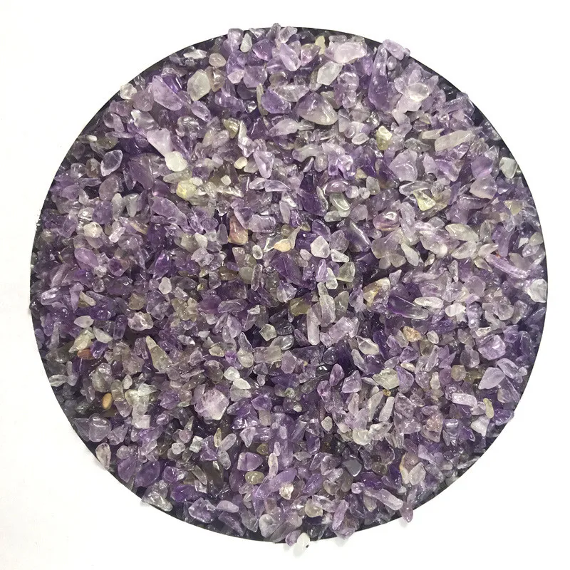 100g 2-5mm Natural Amethysts Powder Crystal Gravel Rock Raw Gem stone Mineral Fish Tank Bonsai Decoration Energy Stone