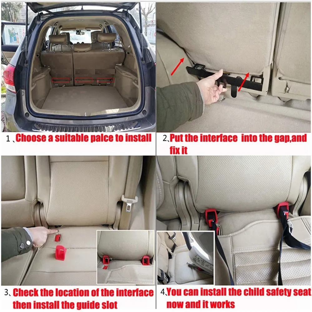 Universal Car Child Seat Restraint-Anchor Mounting Kit For ISOFIX Belt Car Child Seat Mounting Kit