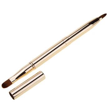 

Double-headed Makeup Brush Retractable Lip Brush Foundation Brush Make Up Adjustable Tool Retractable Lipstick Brush With Cap