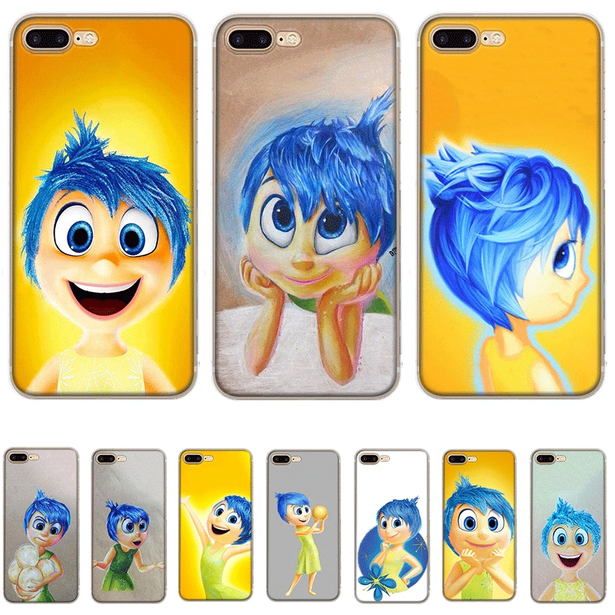 

Mobile Phone Case tpu for iPhone 11 Pro X XS Max iPhone XR 6 6S 7 8 Plus 5 5S SE Cover joy inside out drawing