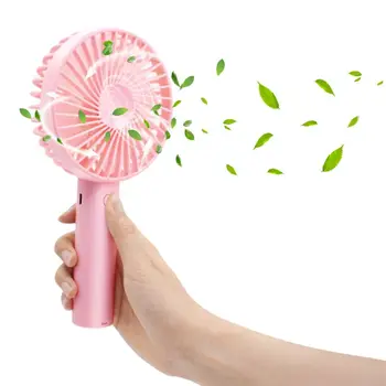

Mini Handheld Fan Portable Rechargeable Battery Operated Cooling Desktop with Base 3 Modes for Home Office Travel Outdoor