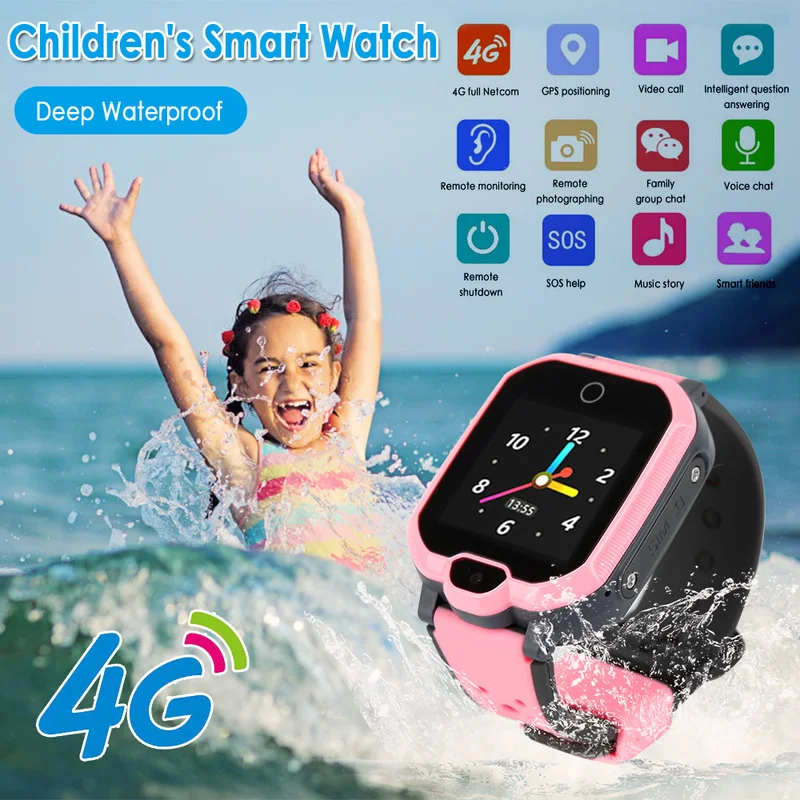 Детские Смарт-часы 4G Wifi умные часы с GPS Дети 4g часы телефон видео звонок водонепроницаемые Смарт-часы для детей часы подарок