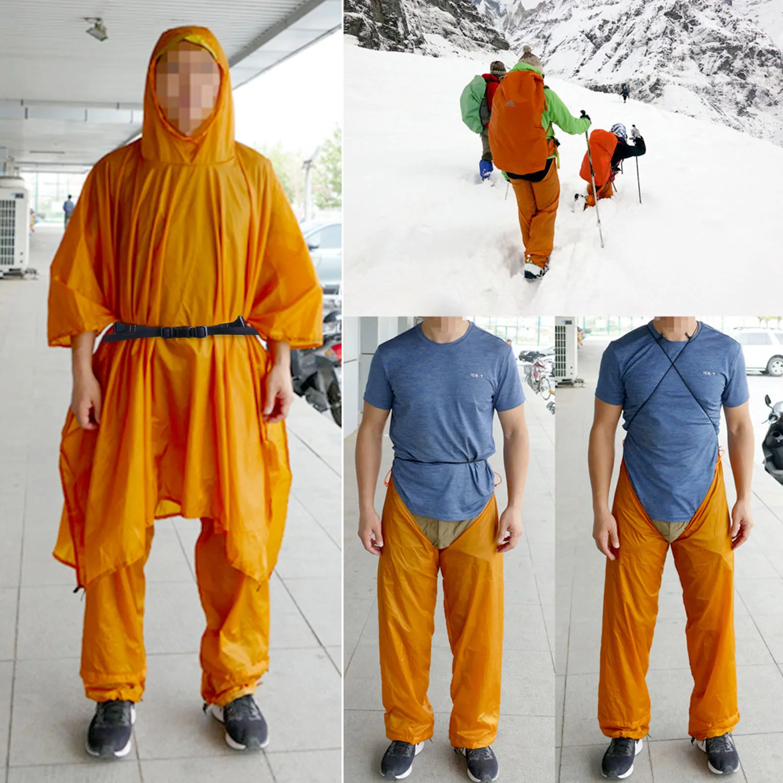 Najtaniej Mężczyźni kobiety jazda wędkarstwo przenośne wodoodporne legginsy spodnie przeciwdeszczowe Outdoor Camping kolarstwo wspinaczka piesze wycieczki Ultralight spodnie