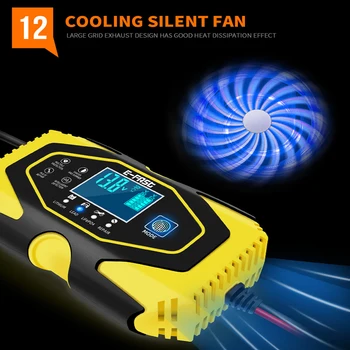 

Universal 12V 6A Motorcycle Car Battery Charger Fully Intelligent Universal Repair Type Lead Acid Storage Charger US/EU Plug