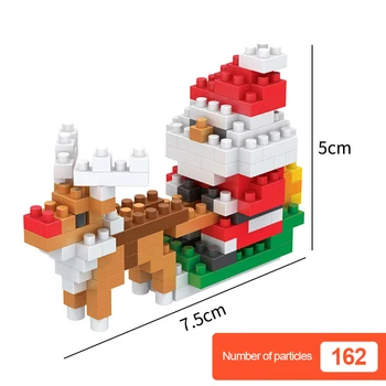 

Hot Mini Blocks Christmas Santa Claus Model Micro Bricks Building Santa Snowman Children's Toy Christmas Gift Toy For Baby Kids