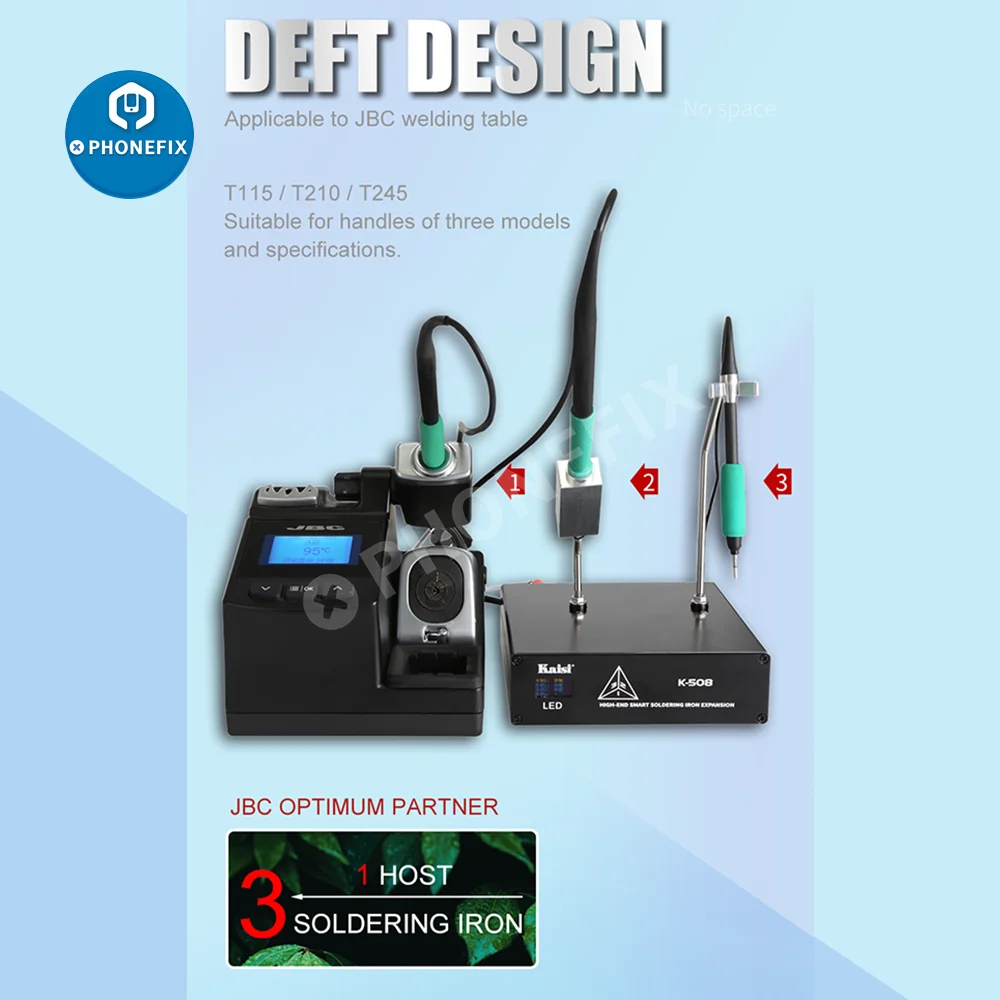 Kaisi K-508 Double Handle Extension Module for JBC UD-1200 T12 Soldering Station Support T210/C115/T245 phone repair | Инструменты