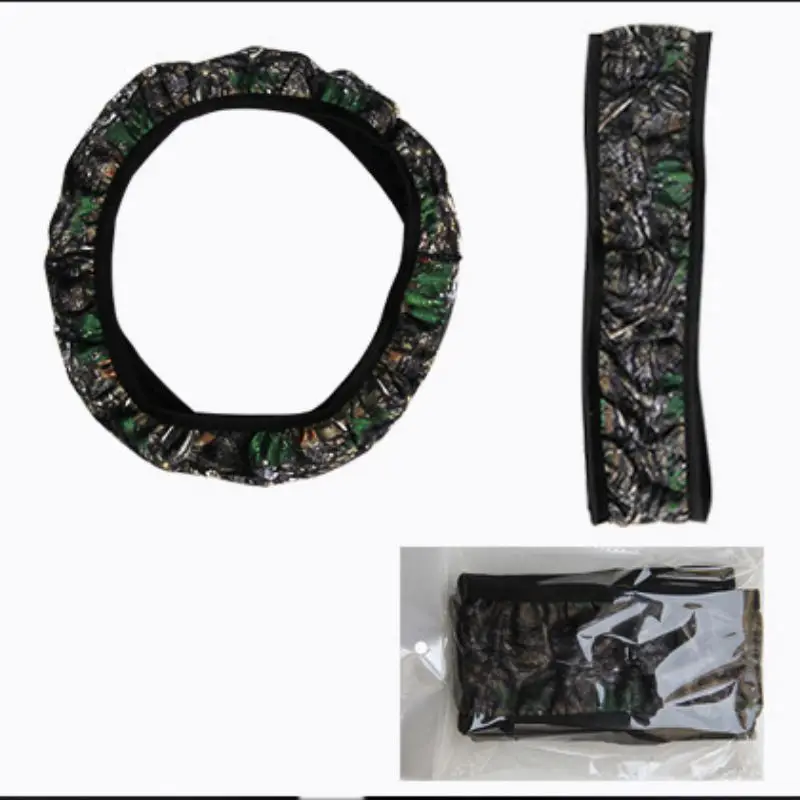 Universal Non-slip Camouflage Car Steering Wheel Cover The Wheel Covers Handle Set Auto Protector Auto In Interior Accessories