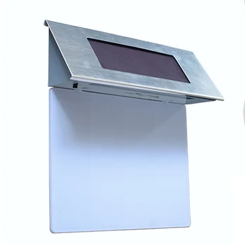 

LED House Number Light Solar Triangle Outdoor Wall Light Sensor Automatic Switch Stainless Steel House Light Garden Lighting