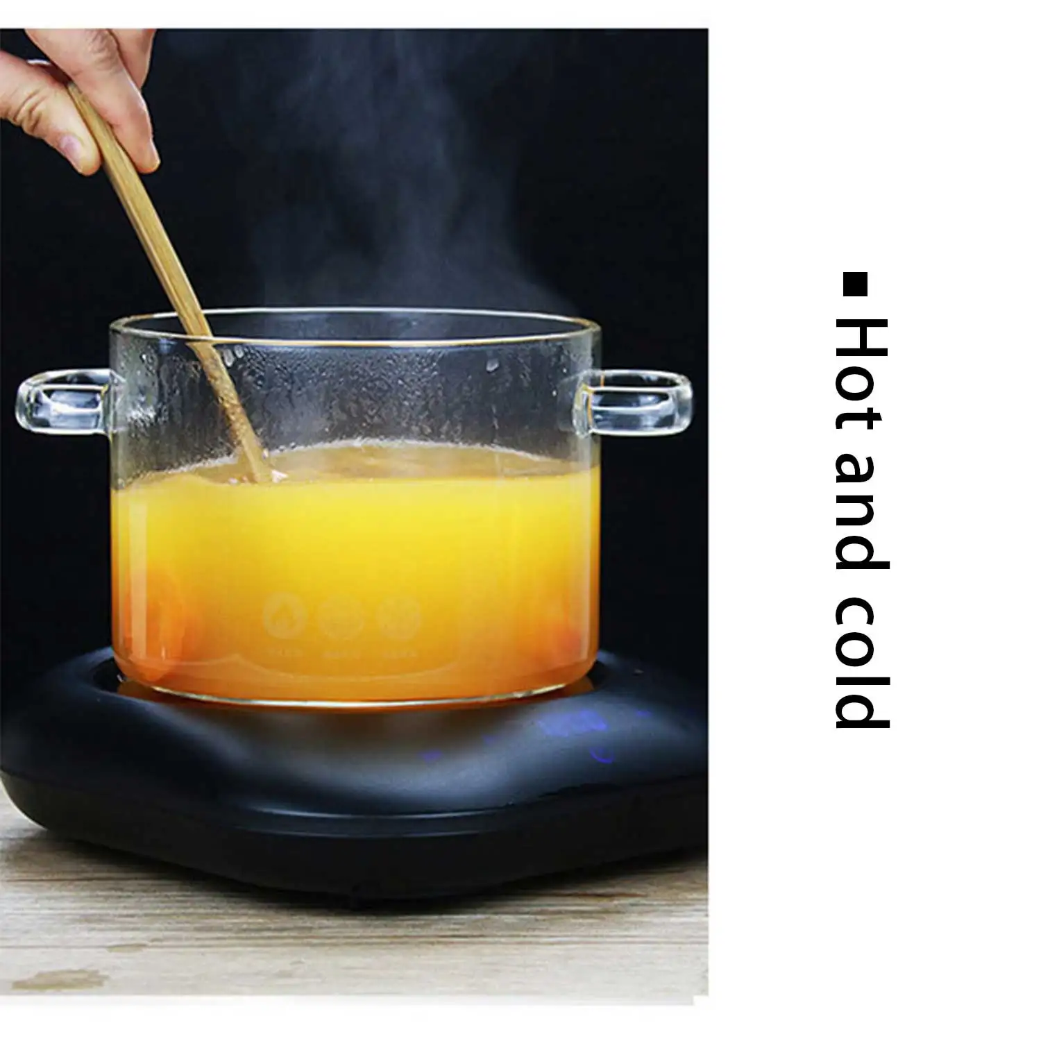 Kitchen Cookware Glass Pot With Lid Heat Resistant Pot Transparent - 1500Ml