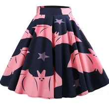 Женские юбки на Хэллоуин с 3D принтом, высокая талия, средняя длина, пышная юбка, женские бальные юбки для косплея, плиссированная короткая юбка@ 20