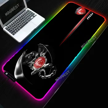 

RGB Mouse Pad High Quality MSI Dragon Logo HD Printed Game Mousepad Free Shipping Large Colorful Durable Table Mat
