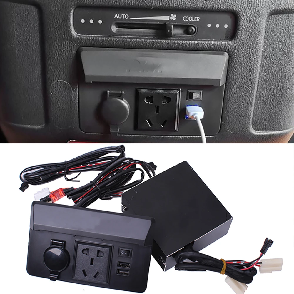 

Rear Sear Multifuction USB Charger Cigarette lighter For Nissan Patrol Y62 Armada 2013 -2016 2017 2018 2019 2020 accessories
