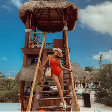 Сексуальный цельный купальник, сплошной Женский черный купальник, Женский оранжевый купальный костюм с открытой спиной, XL, Цельный купальник с бретелями