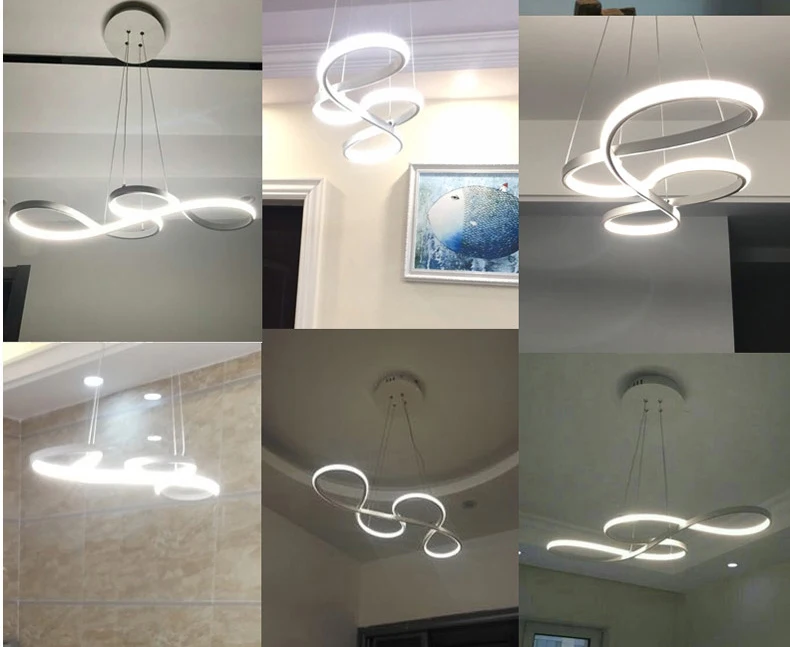 Современный креативный подвесной светильник светодиодный подвесной светильник для кухни из алюминия и кремнезема для столовой lamparas colgantes