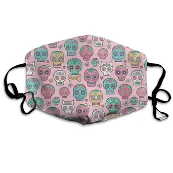 

NiYoung Unisex Fashion Anti Dust Pollution Outdoor Mouth Mask with Adjustable Ear Loops, Protection Warm Windproof Sugar Skulls