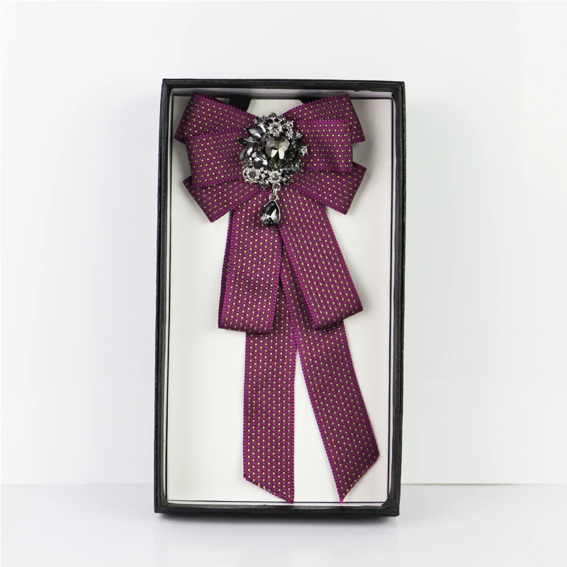Ribbon Bow Ties Британский мужской женский ленточный галстук-бабочка, носовой цветок, карманный квадратный свадебный галстук для рубашки, пальто, сплав, стразы носовые платки с бантиком - Цвет: Ribbon Bow Ties