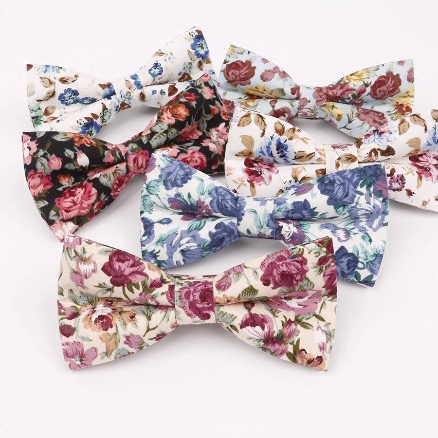 

Linbaiway Bowtie Men Tuxedo Cotton Designer Handmade Butterfly Flower Bowties Wedding Party Casual Cravat Bow Tie Custom LOGO