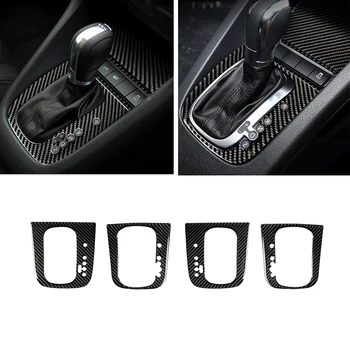 

For VW Golf 6 MK6 2010 2011 2012 2013 Car Carbon Fiber Center Console Gear Shift Panel Frame Cover Trim