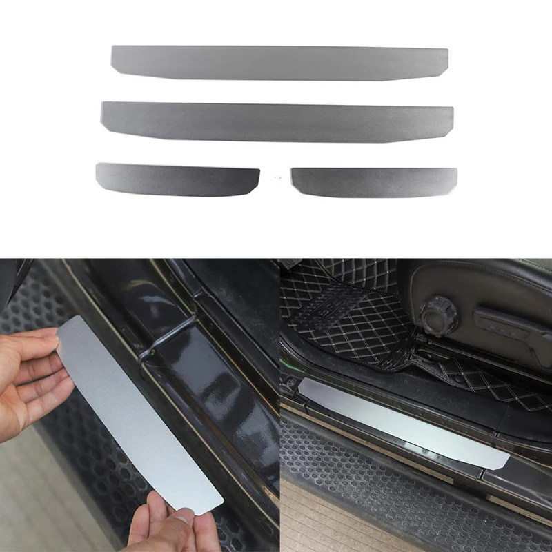 Для Jeep Wrangler JL 4 Накладка на порог, защита для входа, сотовая защита на порог, наклейки, отделка салона автомобиля, Acce