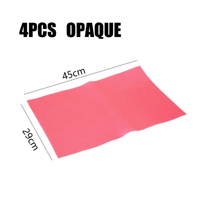 4PCs/set Fridge Waterproof Mats Moisture Tailorable Pad For Kitchen Refrigerator Pad Antifouling Mildew - Цвет: 4pcs Pink