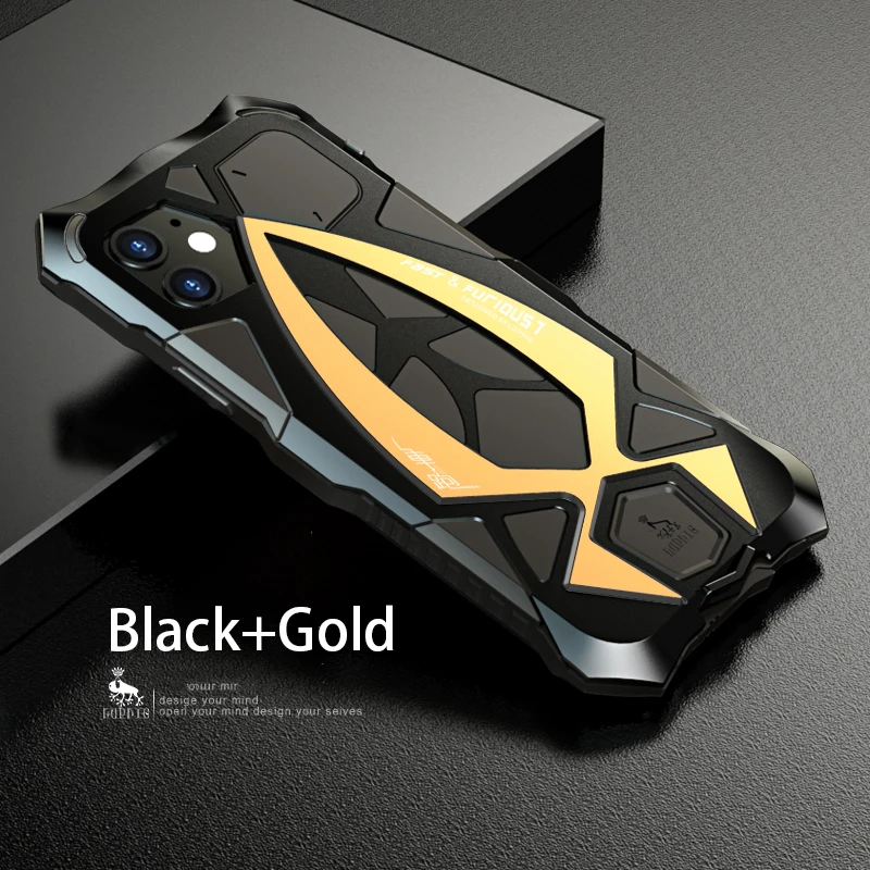 Black Gold Защитный противоударный чехол повышенной защиты для iPhone 11 Pro Max XS чехол с металлической рамкой для iPhone 11 Pro XR X XS Max Coque - Цвет: Black Gold