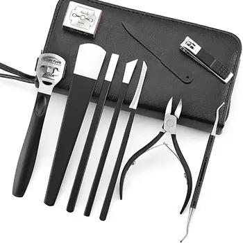 

Manicure Pedicure Set Nail Clippers 10 in 1 Stainless Steel Professional Pedicur GXMC