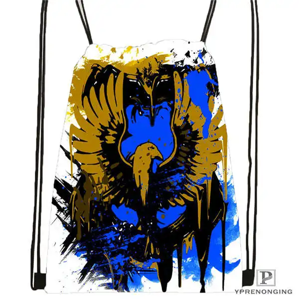 Drawstring Backpack Custom hufflepuff-@ 04-походная сумка на шнурке милый рюкзак для детей(черная спинка) 31x40 см#180611-03-127 - Цвет: Drawstring Backpack