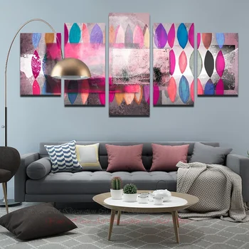 

5 Piece Modern Abstract Colorful Canvas Painting No Frame HD Print Art Picture Wall Decor Canvas Artworks Pictures 100cm Plus