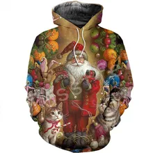 Tessffel Санта Клаус Рождество MenWomen красочные 3Dfull напечатаны Кофты Толстовка/куртка Повседневное красочные забавные Стиль-25