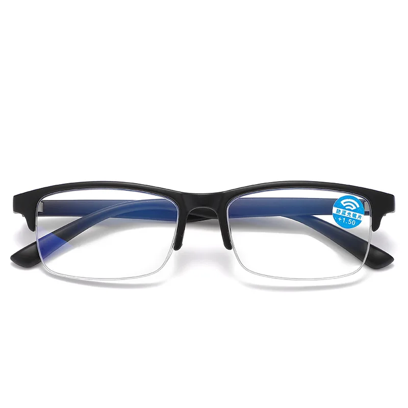 

Simple Black Square Anti-blue Reading Glasses Comfortable Anti-fatigue Magnifier Flexible Computer Eyewear