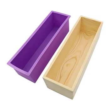 

New Arrival Rectangular Wooden Soap Mold Kitchen Accessories Cake Mold Gumpaste Candy Cookies Tools Fondant Cake Decoration