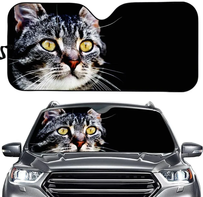 Солнцезащитный козырек на лобовое стекло автомобиля с 3d-изображением животных |