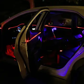 

RGB Fiber Optic Atmosphere Lamps Car Interior Light Decorative Dashboard Door Car Interior Lamps Remote Control App Control HOT