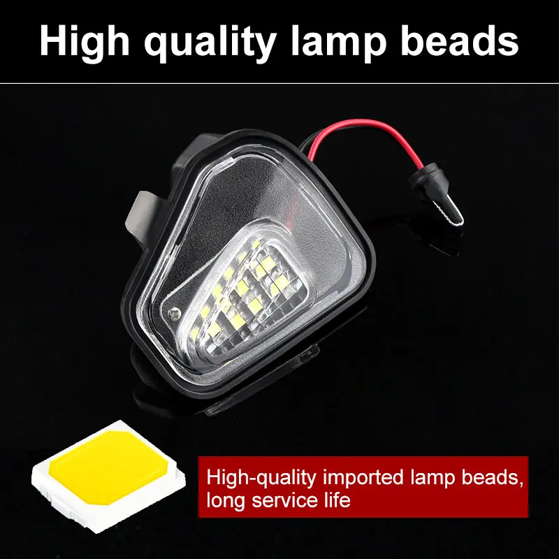 LED Side Rearview Mirror Floor Ground Puddle Welcome Lights (2-Pack)