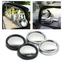 2pc espelho de ponto cego de 360 graus para carro reverso ultrafino vara-no grande ângulo redondo convexo espelho retrovisor exterior interior