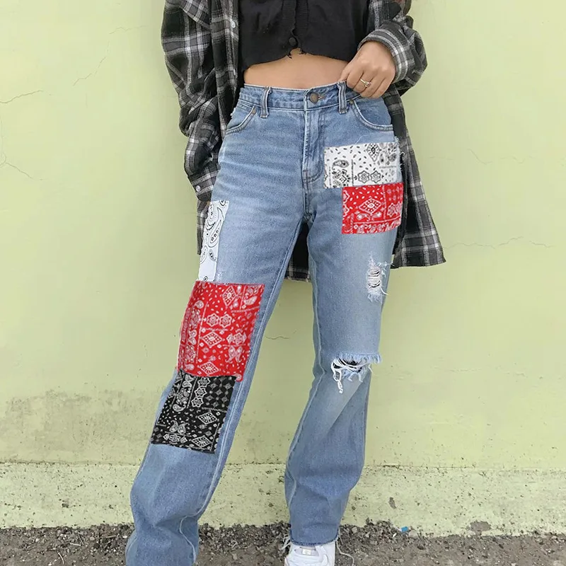 Fashion Streetwear Bandana Patchwork 