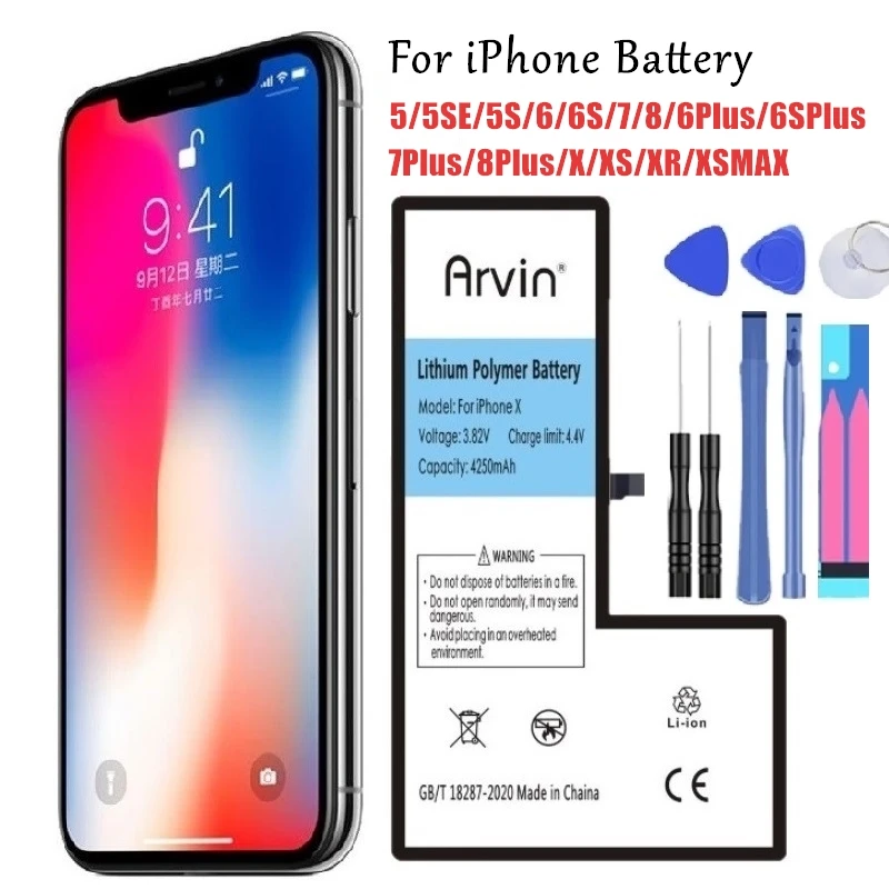 High Capacity Original Batteries For Iphone X Xs Max Xr Replacement Bateria For Apple Iphone 5 Se 5s 6 6s 7 8 Plus 6g Battery Mobile Phone Batteries Aliexpress