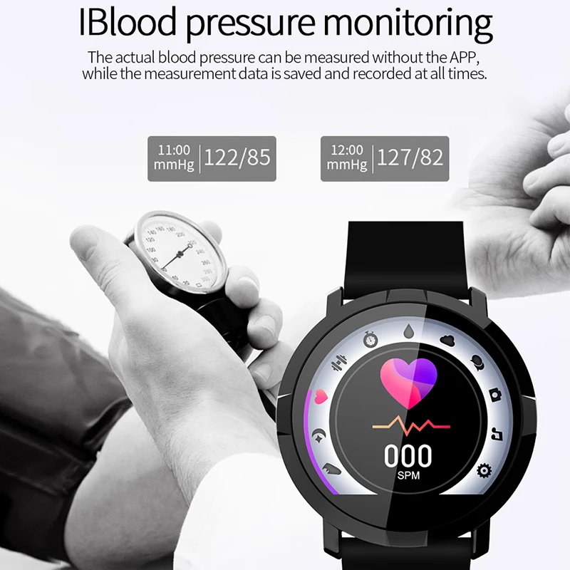 M29 водонепроницаемые Смарт-часы IP67 носимые устройства Bluetooth Шагомер монитор сердечного ритма многоцветной Дисплей Смарт-часы