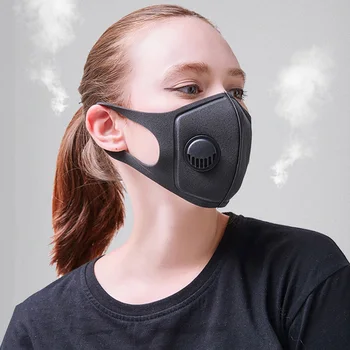 

PM2.5 Masks Cycling Face Mask Protective for Dust Smoke Gas Allergy Ear Straps Reusable Respirator Face Mouth Mask Sportwear D30