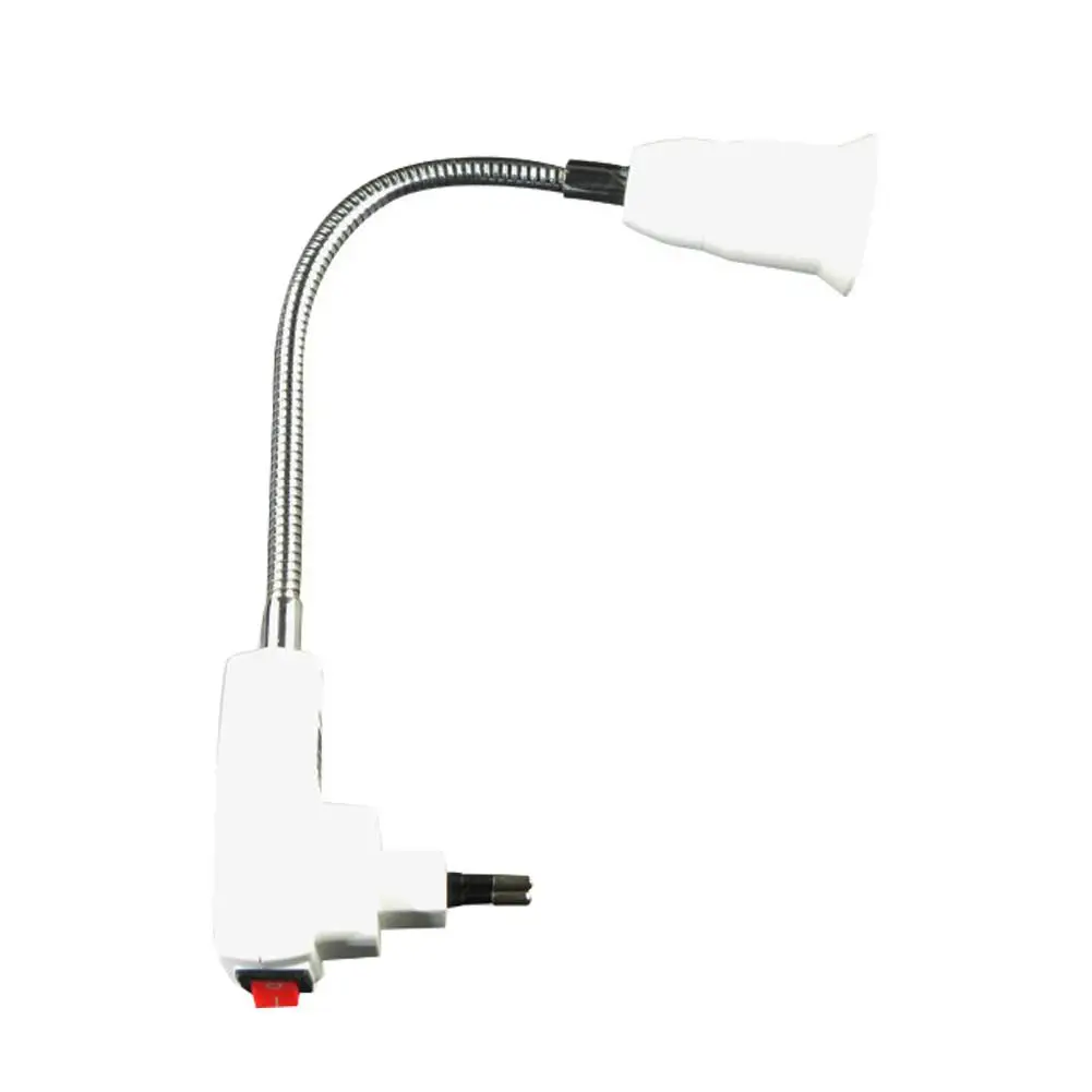 

20cm Flexible E27 Light Lamp Bulb Adapter Socket Extend Extension Converter Wall Base Holder Screw Socket EU Plug
