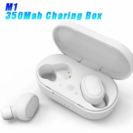 M1 White A6s TWS M1 беспроводные Bluetooth наушники светодиодный дисплей 5,0 беспроводные наушники стерео гарнитуры с микрофоном свободные наушники PK i200 10000 - Цвет: M1 White