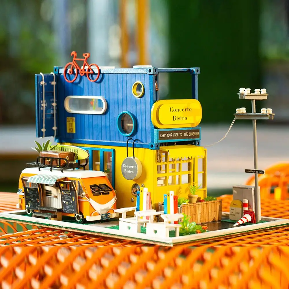 

Doll House Furniture Diy Miniature Wooden Miniaturas Dollhouse Model Creative Doll House Toys for Children Birthday Gifts