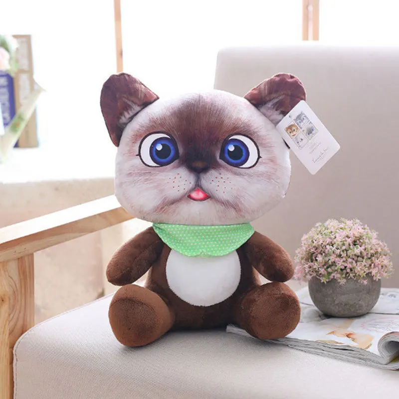 20 см милые мягкие 3D моделирование мягкие игрушки для кошек двустороннее сиденье диван подушка Kawaii Плюшевые Животные Кошки куклы игрушки подарки