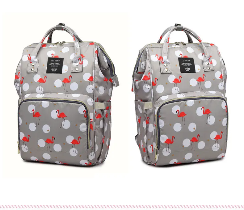Mummy Maternity Nappy Bag Flamingo Printed Women Backpack Large Capacity Nursing Bags for Baby Care Feminina Mochila Mamae