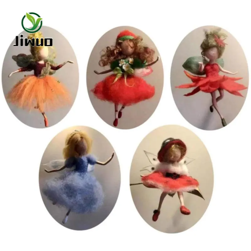 Jiwuo Wool Felting Needles Wool Felting Kits Felting Wool Fairy Doll