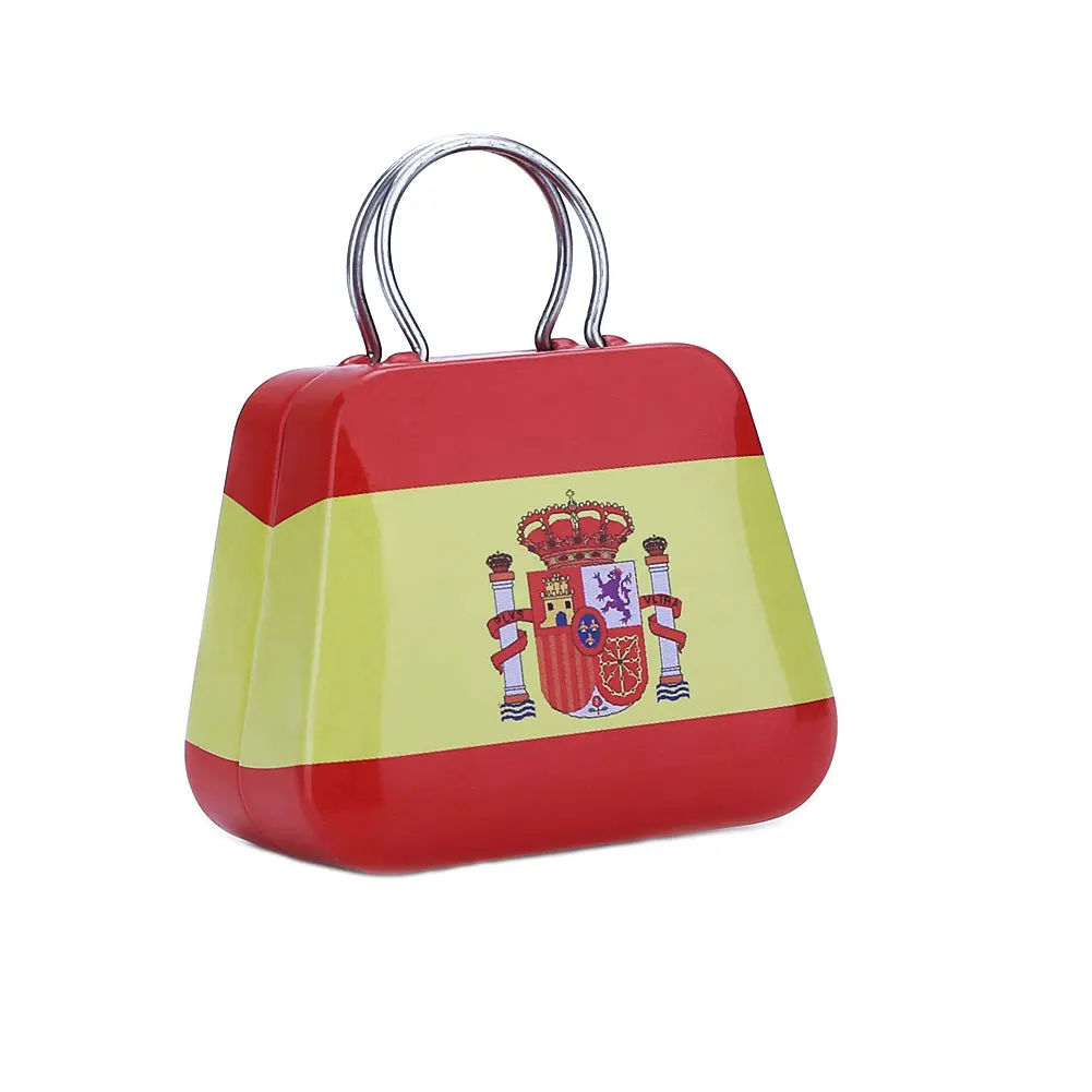 Spanish flag Микро ящики для хранения мини железная банка железная коробка мини прямоугольная железная жестяная бижутерия брелок для сладостей - Цвет: Spanish flag