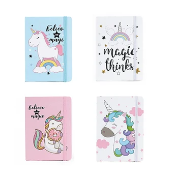 

2019 New Cartoon Unicorn Hard Cover Planner Pupils Notepad Notebook Line Inner Page Notebook School Supply Random Style