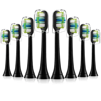 

8pcs Replacement Toothbrush heads for Phillips Sonicare, Compatible with DiamondClean ProtectiveClean GumHealth Black Brush Head