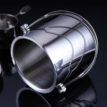

Insulated Double-Layer Stainless Steel Portable Ice Bucket with Lid and Strainer for Double Wall Ice for Longer Freezing Time