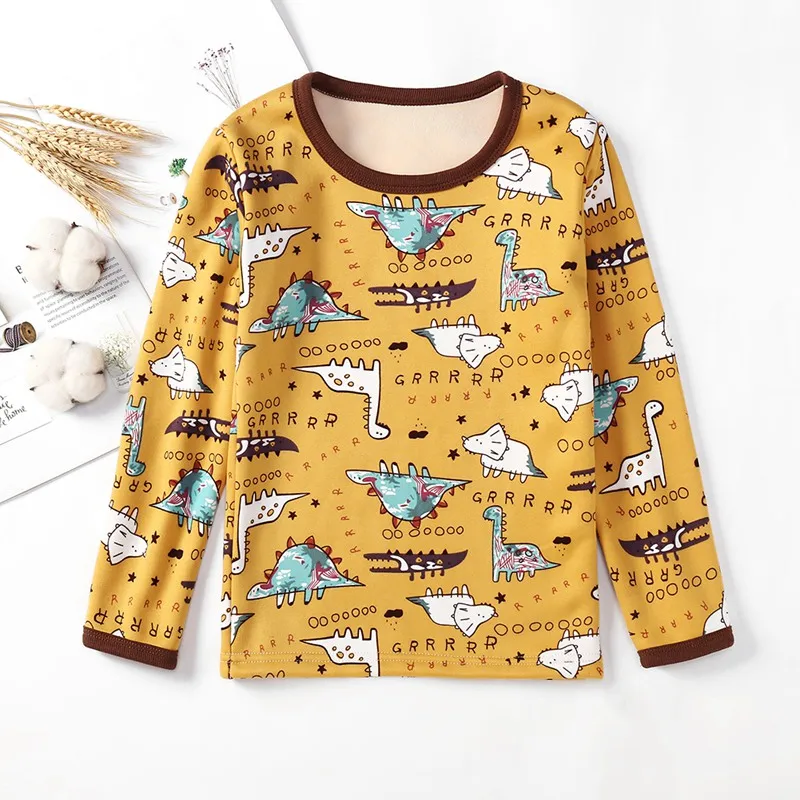 Детские пижамные комплекты для малышей осенний комплект одежды для сна для маленьких девочек и мальчиков с принтом из мультфильма